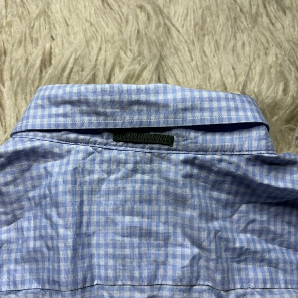 LACOSTE Dress Shirt Mens Check Button Up Long Sleeves - Picture 5 of 6